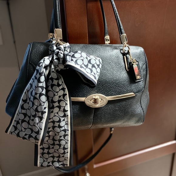 Coach Handbags - Coach Madison Madeline black leather satchel